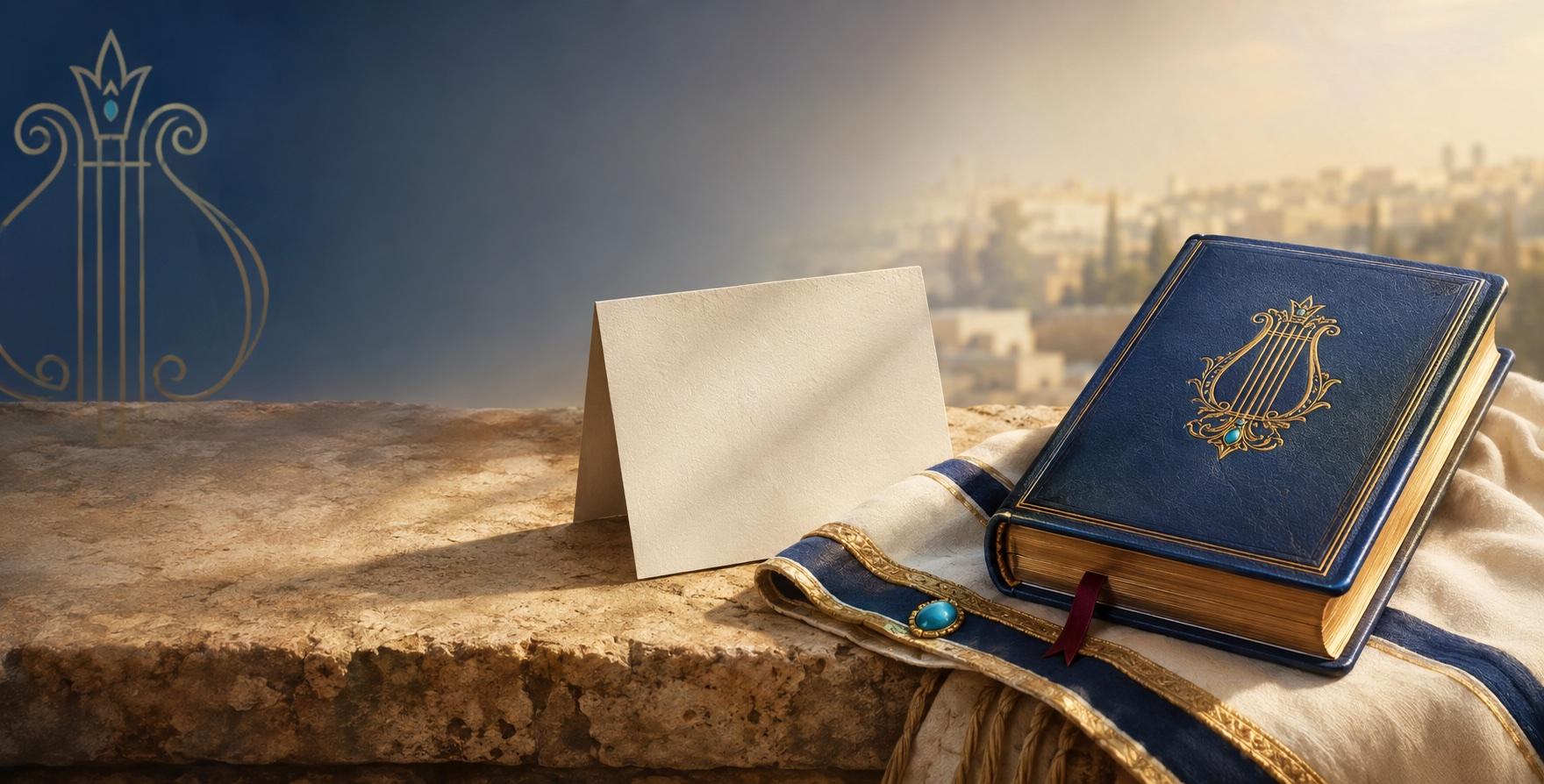 פתק תפילה וספר תהילים באור ירושלמי